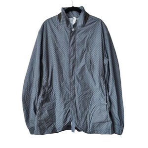 LULULEMON Ablazer Jacket All Over Logo Print Packable Reflective Blue Men's NWOT